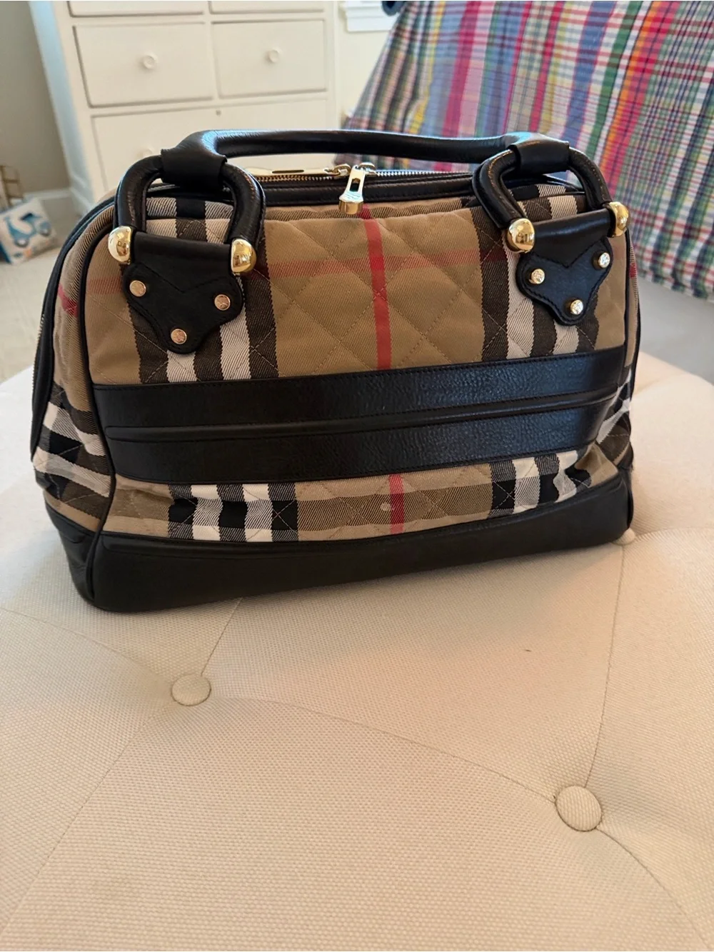 Authentic Burberry Prorsum Brit Quilted Bag.